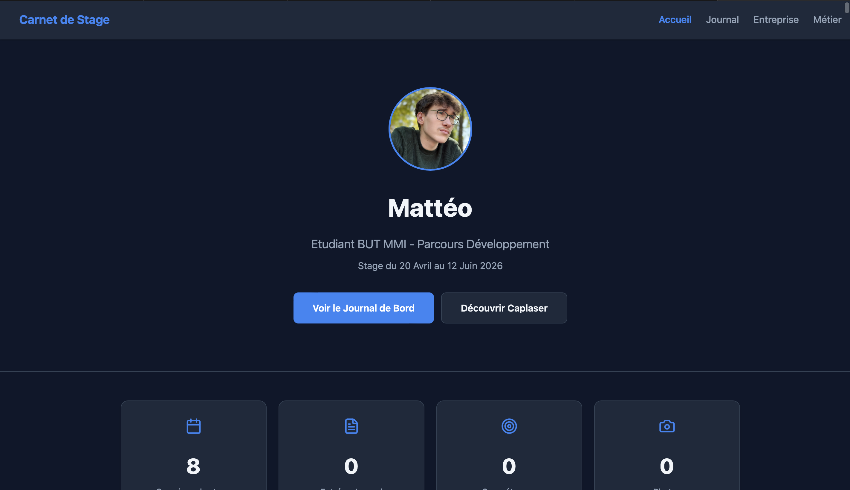 Carnet de bord Caplaser